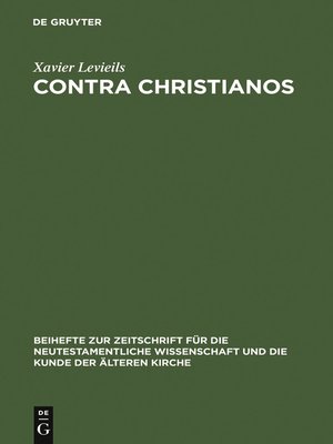cover image of Contra Christianos